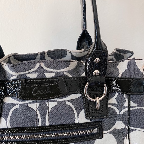 Coach Penelope Shantung Signature Satchel Handbag - Picture 3 of 5